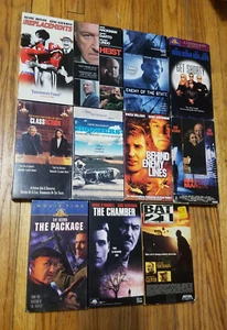 VHS 11 GENE HACKMAN TAPES BAT 21 HEIST HOOSIERS GET SHORTY CHAMBER PACKAGE - Picture 1 of 2