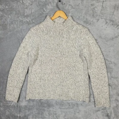 Tommy Hilfiger Wool Knit American Flag Sweater Loose Turtle Neck Size Medium - Image 1 of 4