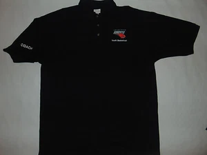 Charlotte Bobcats Mens Polo Shirt Sz 3X 2XL XXL Youth Basketball Coach Black NEW - Picture 1 of 4
