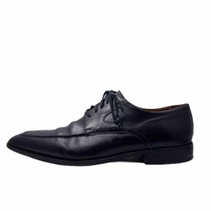 Johnston & Murphy Leather Oxford Shoes Size 10.5M Made In Italy Mens Black - Picture 1 of 5