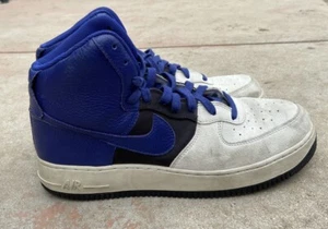 Size 12 - Nike Air Force 1 '07 LV8 High Platinum Deep Royal Blue - Picture 1 of 7
