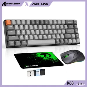 ATTACK SHARK x ZIYOU LANG K68 Wireless Mechnical Keyboard & Gaming Mouse Set - Picture 1 of 58