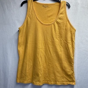 ATHLETA Sleeveless V-Neck Tank Top Women Medium  Mustard Yellow Stretch Used - Picture 1 of 11