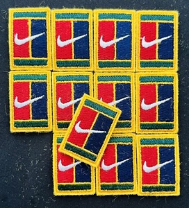 12 x SWOOSH Square Active Sport Running Basketball Yoga IRON-ON Embroidery Patch - Picture 1 of 2