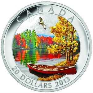 2013 Canada $20 Fine Silver Coin - Autumn Bliss - Picture 1 of 5