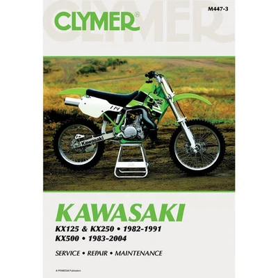 MANUAL DE REPARACIÓN CLYMER Se adapta a: Kawasaki KX250, KX125, KX500 M447-3 70-0447 CM4473 Foto 1 de 4