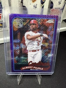 Albert Pujols 2024 Topps Chrome Purple Mojo 1989 T89C-87 St Louis Cardinals /75 - Picture 1 of 2