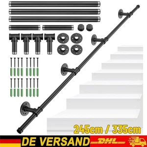 Corrimano 245/335 cm ringhiera per scale ringhiera corrimano a parete tubo dell'acqua corrimano - Foto 1 di 18