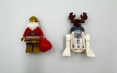 LEGO Star Wars Minifigure: Santa C-3PO & Reindeer R2-D2 (sw0680 sw0679) 75097 - Image 1 of 4