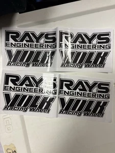 JDM Japan Rays Engineering VOLK Racing TE37 Wheel decals sticker 8pcs Black - Bild 1 von 1