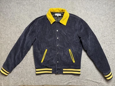 Chaqueta American Apparel Para Hombre Pequeña Azul Marino Pana Bombardero Universitario Forrada Frontal a Presión Foto 1 de 4