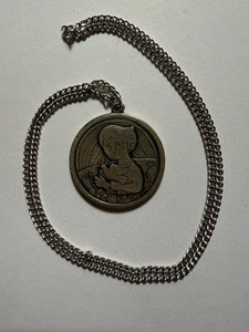 Irving Amen Vietnam Peace Medal Medallion on Chain "Let the Flowers Grow" - Picture 1 of 3