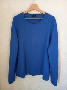 Jersey Façonnable Para Hombre Azul Real Cuello Redondo Lana Merino Tejido XL Extra Grande - Imagen 1 de 8