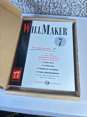 Will Maker 7 Free Cd Inside Nolo's Living Trust Maker New Nib Vintage - Image 1 of 4