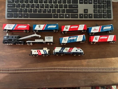 [T-N] Bachman Seaboard Coast Line N Scale & 9 Rail Cars Crane! - Working! No Box - Image 1 of 4