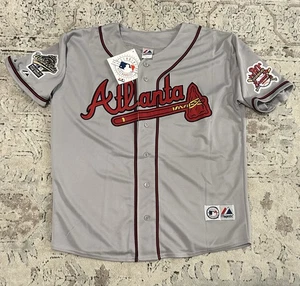 Camiseta Majestic Auténtica Atlanta Braves John Smoltz 1995 Serie Mundial Hombre’s XL - Imagen 1 de 10