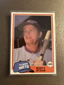 Rusty Staub 1981 Topps Traded #835 New York Mets - Picture 1 of 2
