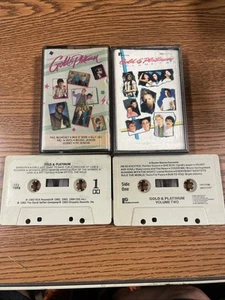 Gold and Platinum Cassette Tape Various Artists Michael Jackson Billy Joel 1 & 2 - Picture 1 of 9