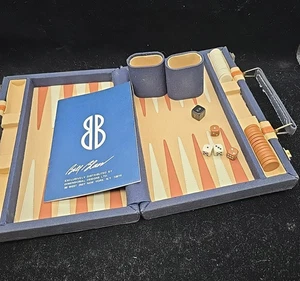 Vintage Bill Blass Backgammon Game Set with original manual case Incomplete - Picture 1 of 9