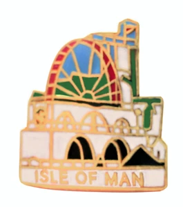 Isle of Man Manx Laxey Wheel Flag Pin Badge - Picture 1 of 1