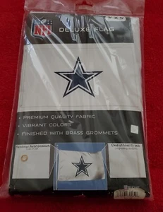 New DALLAS COWBOYS blue star logo~white 3' x 5' Deluxe Wincraft Flag w. grommets - Picture 1 of 4