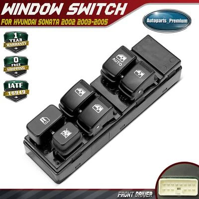 Interruptor de janela de energia frontal do lado do motorista para Hyundai Sonata 2002-2005 935703D121 - Imagem 1 de 4