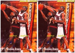 2x TOPPS FINEST 1997 ISAIAH RIDER PORTLAND TRAIL BLAZERS SHOWSTOPPERS #213 LOT - Picture 1 of 4