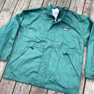 Vintage Champion Green Jacket Coat Coach Stadium Textured Large L - Picture 1 of 12