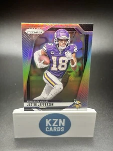 JUSTIN JEFFERSON 2024 Panini Prizm Football SILVER PRIZM SP Vikings - Picture 1 of 1