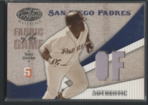 2004 Leaf Certified Materials #FG-197 Tony Gwynn /100 Fabric of the Game