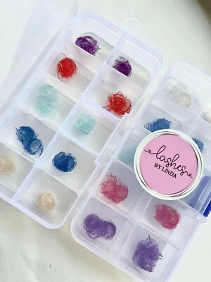 Premade Promade fans 5D 0.07 mixed colours 1000 fans Pointy Stems - Image 1 of 4