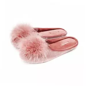 Women's Cozy Velvet Memory Foam House Slipper, Ladies Fuzzy Bedroom 7-8 Pink - Picture 1 of 6