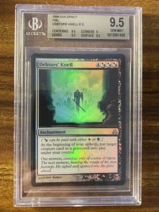 MTG✨DEBTORS’ KNELL FOIL✨Guildpact BGS 9.5 GEM MINT RARE Enchantment 2006 POP 2 ! - Picture 1 of 8