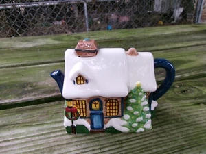 Thomas Kinkade Limited Edition Porcelain Cottage Shaped Teapot - Picture 1 of 10