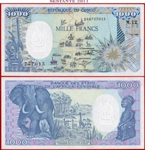 CONGO 1.000 1000 FRANCOS 1 1 1992 P 11 UNC envío gratuito desde 100 $ - Imagen 1 de 3