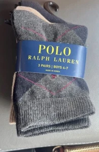 Polo Ralph Lauren Boys' Supersoft Logo Crew Sock 6-Pack Multi Size 4-7 NWT - Picture 1 of 2