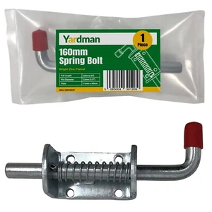 YARDMAN 160mm Spring Loaded Bolt – 1-pce Bright Zinc Plated Gate Trailer Drop - Picture 1 of 5