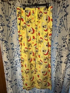 SPONGEBOB SQUAREPANTS CHRISTMAS PAJAMA PANTS Mens XL Santa Hat Festive Cartoon - Picture 1 of 12