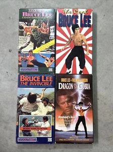 Lot of 4 Vintage Bruce Lee VHS Movies Kung Fu Martial Arts Goodtimes - Picture 1 of 2