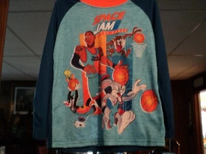 Space Jam Boys Long Sleeve Pajamas 2 Piece Set Size XS 4/5 New with tags - Picture 1 of 2