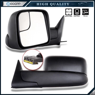 Espejos retrovisores de remolque para Dodge RAM 1500 2500 3500 1994-1997 camioneta espejo retrovisor eléctrico abatible Foto 1 de 4