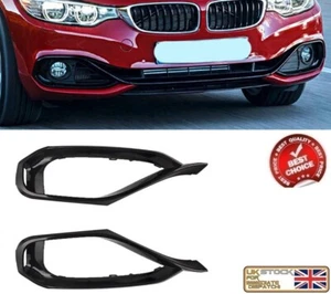 BMW 4 F32 F33 F36 SPORT LINE FRONT BUMPER FOG LIGHT TRIM GRILLE COVER LEFT RIGHT - Picture 1 of 3