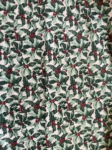 HOLIDAY ENCHANTMENT GREEN GOLD PRINT 100% COTTON CHRISTMAS FABRIC PER YARD - Picture 1 of 1