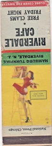 Riverdale Cafe ~ Riverdale, New Jersey ~ Vintage NJ Pin-Up Streichholzheftchen Cover - Bild 1 von 2