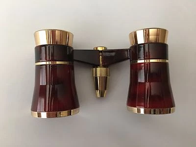 Excellent Vintage TASCO Japan 3 X 23 Opera Glasses/Binoculasr Red & Gold #89560 - Image 1 of 4