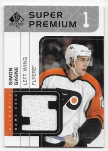 02/03 SP AUTHENTIC SUPER PREMIUM GAME JERSEY #SPSG Simon Gagne #519/599 - Bild 1 von 1