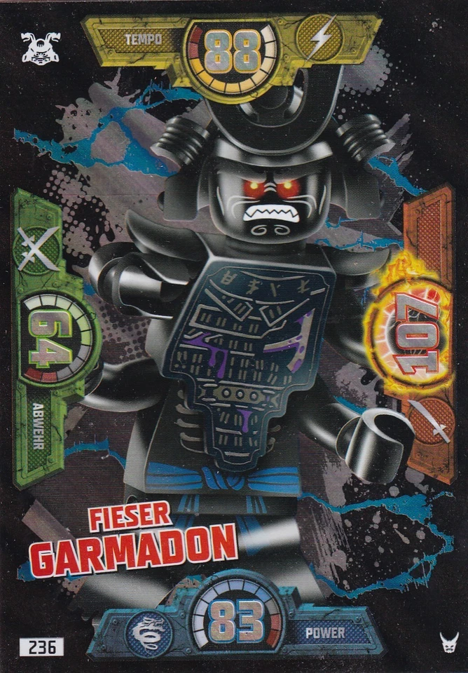 Lego Ninjago Series 3 TCG Card No. 236 Fieser Garmadon XXL Card - Image 1 of 1