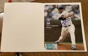 Carlos Zambrano autographed 8x10 signed Chicago Cubs Give Away 2007 Photo Day - Picture 1 of 2