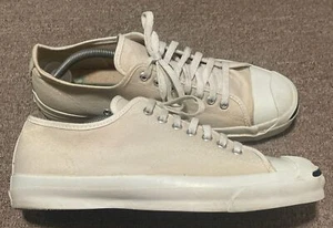 Vintage 70er Herren Größe 11 Converse Jack Purcell weiß Canvas Chuck Sneakers USA - Bild 1 von 10