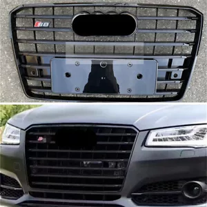 Parachoques delantero negro parrilla para Audi A8 D4 pa S8 estilo 2015-2018 - Imagen 1 de 5